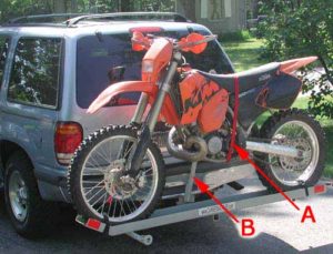 Small Road Bike or Dirt Bike Carrier Tie Down